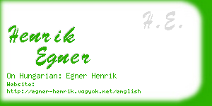 henrik egner business card